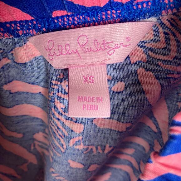 Lilly Pulitzer Windsor Strapless Mini Dress Pink Blue Pima Cotton Womens Sz XS - Picture 6 of 11